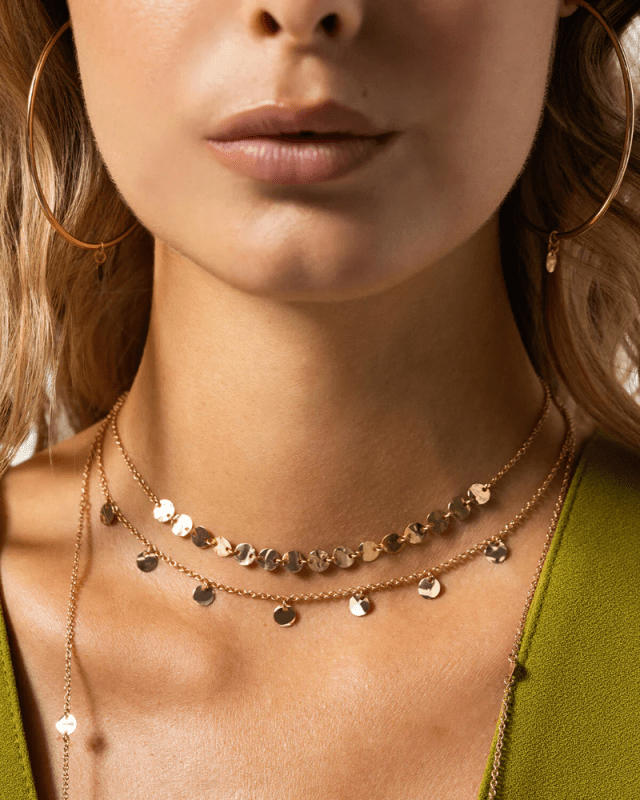 Girocollo Gipsy Chic Con 15 Medaglie - gr-031 m7 au